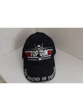 Top Gun US Naval Aviation Sound of Freedom Hat Navy Blue Strapback Baseball Cap